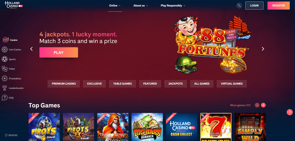 Holland Casino Online - live casino, tafelspellen en jackpots